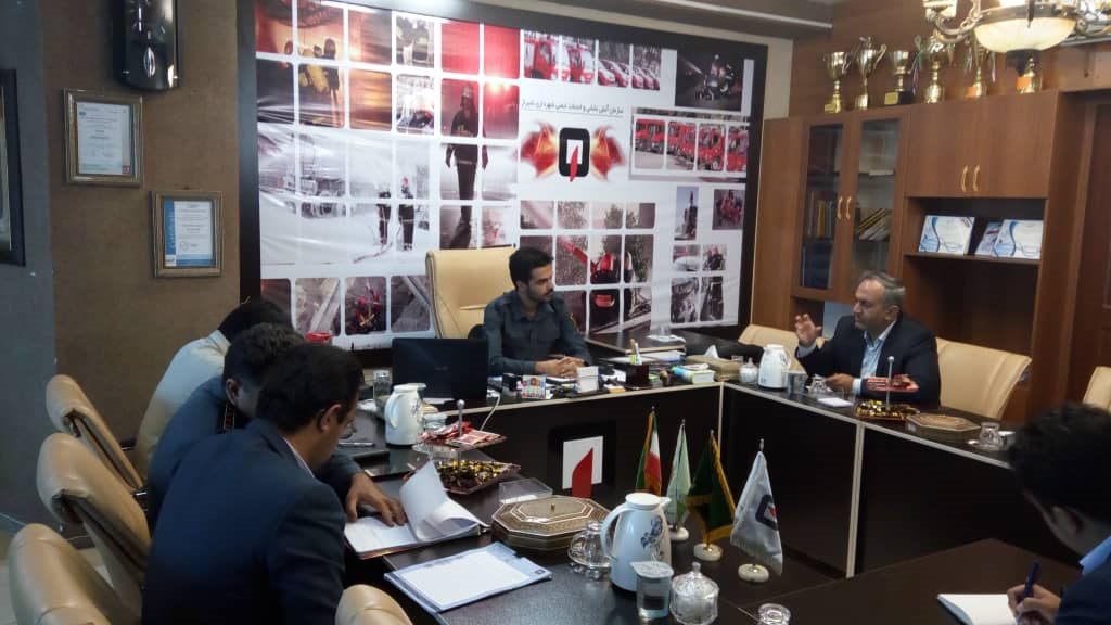 جلسه با مدیریت سازمان آتش نشانی در راستای تعامل متقابل